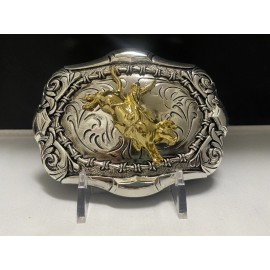 Unbranded Men’s Western Bull Rider Rodeo Style buckle Hebilla Vaquera Con Jinete
