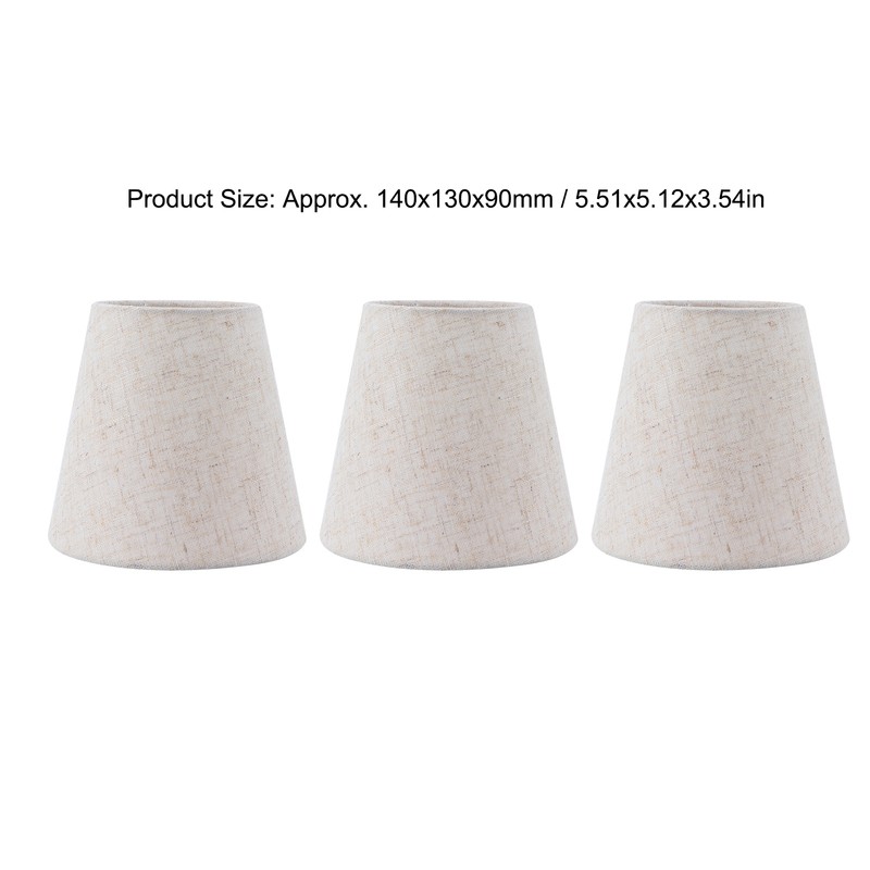 3PCS Linen Cloth Lamp Shade E14 Meson Lampshade for Candle