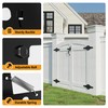 WINSOON Classic, Traditional Black Steel Wood Gate Hardware Set, 8"