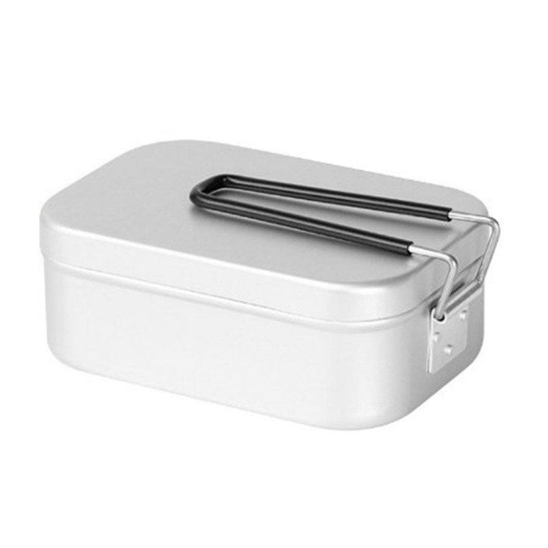 Aluminum Lunch Box Folding Handle Portable Stainless Steel Light Weight