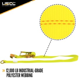 US Cargo Control Side Mount Wheel Net with Ratchet and Flat Hook, Easy to Use Wheel Strap for Vehicle Tie Down Applications, Working Load Limit of 3,333 Pounds