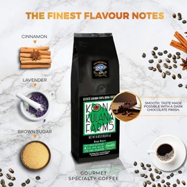 Kona Coffee Whole Bean – Bold Hawaiian Kona Coffee Beans, Fresh Roasted Whole Bean for Drip, French Press, Espresso, Dark Roast with Aromatic Notes, Kona Kulana Farms 16 Ounce