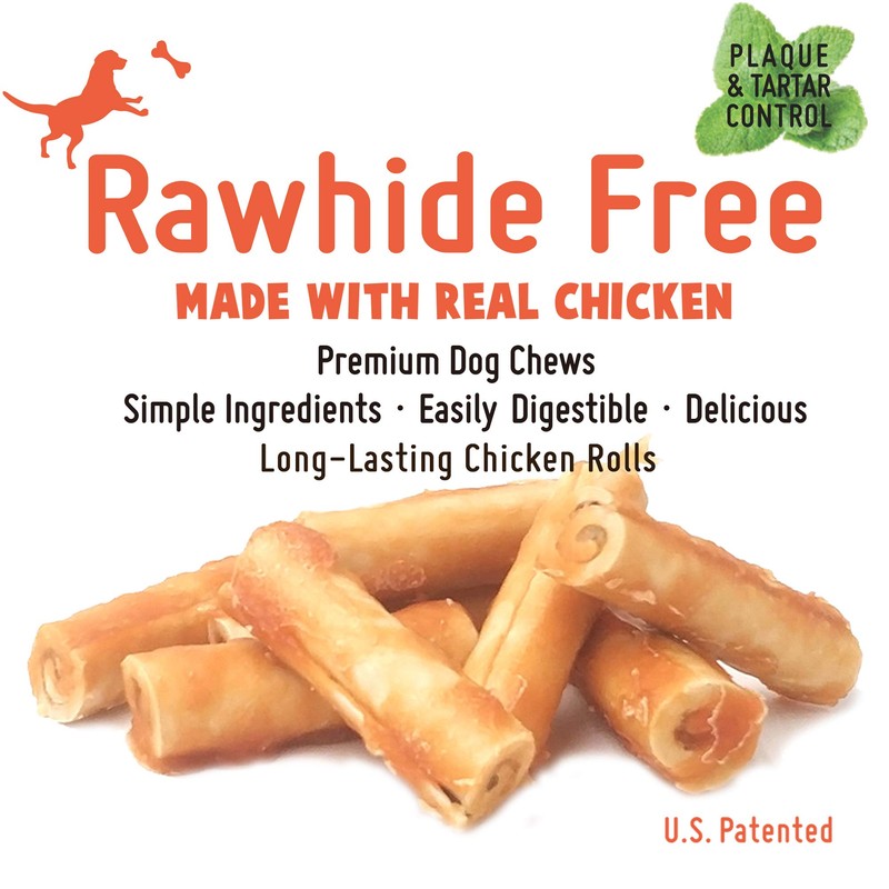 LuvChew Premium Dog Chew Treats Chicken Retriever Rolls for Large