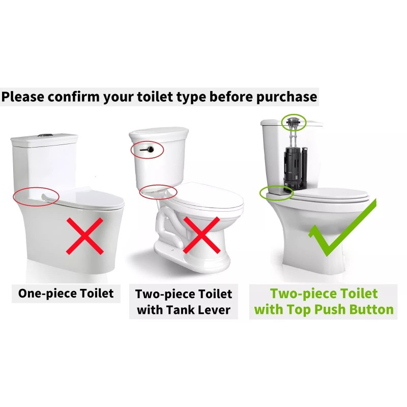 R&T A2422M 3" Dual Flush Valve with Push Button Dual