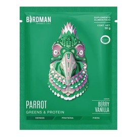 Birdman Parrot Proteínas Suplemento 12 Sobres 30gr Cu Sabor BERRY VAINILLA