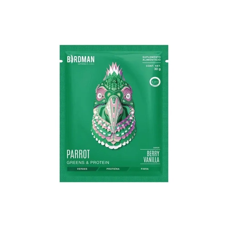 Birdman Parrot Proteínas Suplemento 12 Sobres 30gr Cu Sabor BERRY