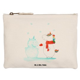 Mr. & Mrs. Panda Pencil Case M Make-Up Bag Unicorn Snowman White