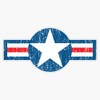 US Airforce Star Emblem Window Bumper Sticker Decal 5"