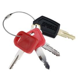 DVPARTS 4 Heavy Equipment Key Set Construction Ignition Key Set with Key Ring for CAT John Deere & Komatsu JD Excavator & JD Common
