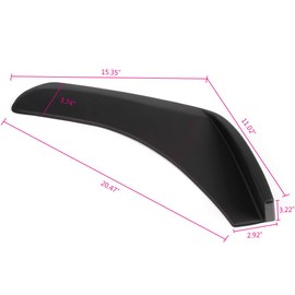 G-PLUS Replacement for Universal Front Bumper Lip Splitter Diffuser Spoiler Canard Deflector Polypropylene 2PC