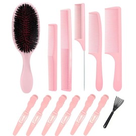 Hair Brush Set, 13pcs/set Hair Styling Comb & Clip Set, Professional Hair Styling Tool for Women & Men, Heatless Hair Styling Tools
