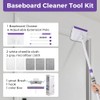 wlich Baseboard Cleaner Tool with Handle 2.0, 60" Extendable Long