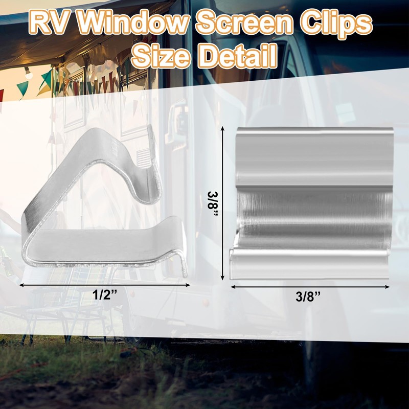 Datanly 8 Pcs RV Window Replacement Screen Clips Screen Installer