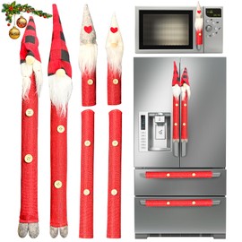 Christmas Refrigerator Handle Covers Adorable Swedish Tome Gnome Kitchen Appliance Handle Covers Microwave Oven Dishwasher Decors Fridge Door Handle Covers Xmas Home Decorations Party Favor Supplies