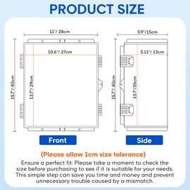 Outdoor Electrical Box Waterproof, IP67 ABS Plastic Electrical Enclosure Junction Box with Mounting Plate, Waterproof Electrical Box for Universal Projects (13''x9.1''x5.6'')