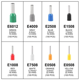 801PCS Ferrule Crimping Tool Kit, AWG23-7 Self-adjustable Ratchet Wire Crimping Tool Kit Crimper Plier Set with 800PCS Wire Terminals Crimping Connectors Wire End Ferrules Terminals