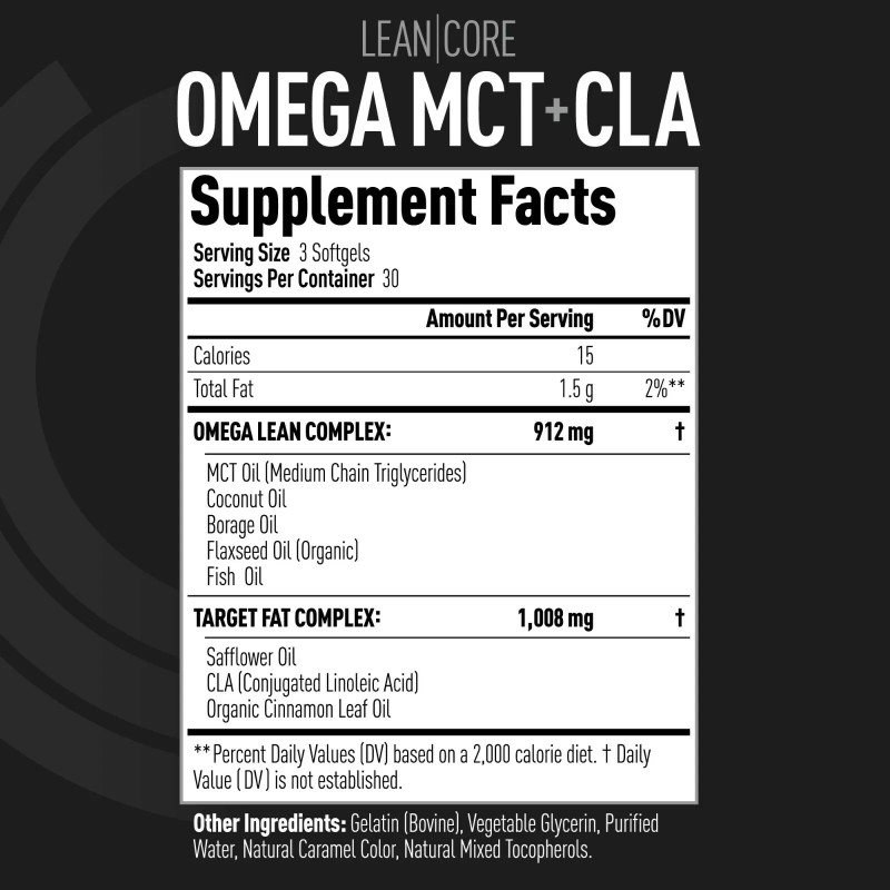 Health Plus LEAN CORE OMEGA+MCT+CLA - Health & Wellness, Lean