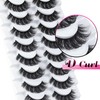 Ahrikiss Russian Strip Lashes Faux Mink Lashes D Curl False
