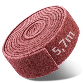 ZOFUN Sanding Fleece Metal Sanding Fleece Wood 5.7 m x 90 mm Grain 240 Sanding Fleece Roll Pink Abrasive Fleece Roll Polishing Fleece Sanding Fleece Sanding Fleece for Wood, Metal, Stainless Steel