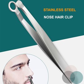Nose Hair Trimmer Nose Hair Scissors, Hysotok Stainless Steel Nose Hair Clippers Friendly Round Tip, Easy Cut, Nose Hair Trimming Tweezers for Noses, Eyebrow for Men and Women