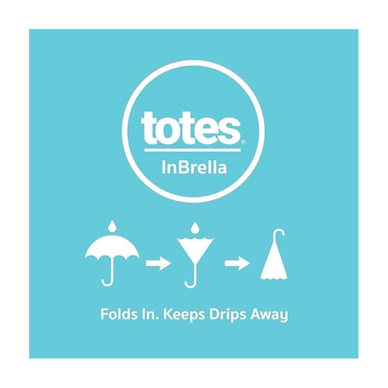 Totes Recycled InBrella - Reverse Close Umbrella - Foldable Umbrella
