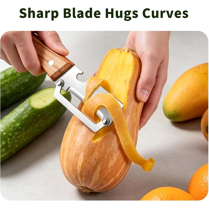 Cortador de verduras multifuncional 2 en 1 – madera y