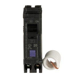 ABB Q-Line® THQL1120DFP 20A Dual Function AFCI/GFCI Circuit Breaker • 20 Amp Single Pole 120 VAC Breaker • Arc Fault Circuit Interrupter & Ground Fault Circuit Interrupter • Plug-in Mount Type