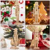 JECOMPRIS 2Pcs Christmas Wooden Unfinished Nutcracker 7Inch Figurines DIY Blank