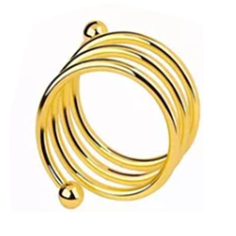 12pcs Napkin Ring Spiral Washable Decorative Metal Napkin Holder Ring