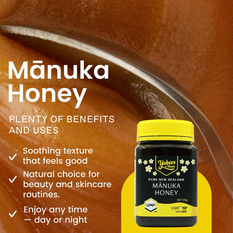 Yobees Honey Raw and unpasteurized New Zealand Manuka Honey Organic