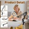 Magnifying Glass with Light and Stand, 12X 30X 20in Clamp