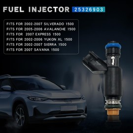 cycwer 8Pcs Fuel Injectors 25326903 12580426 Fits for 2002-2007 Yukon XL Sierra Suburban Silverado Avalanche Express 1500 Tahoe 5.3L