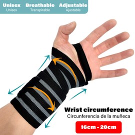 DOUBLE M, 2 Pack Protective Sports Armband Neoprene Unisex Breathable Adjustable Elastic Tendinitis Wristband for Cross Fit Gym Weights Push Up Comfortable Resistant