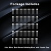LESHIAUTO 100PCS Silver Door Reveal Molding Rivet with Plastic Cap