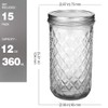 VERONES Mason Jars 12 OZ, Canning Jars Jelly Jars With