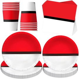 50 Piece Party Tableware Set, Children's Birthday Tableware Set, Party Tableware Birthday, Children's Birthday Decoration with Plates, Cups, Napkins, Party Tableware for 10 Guests