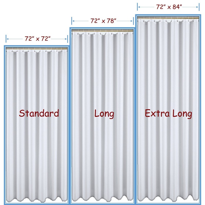 72 x 84 Washable Shower Curtain Liner Bathroom Water Repellent