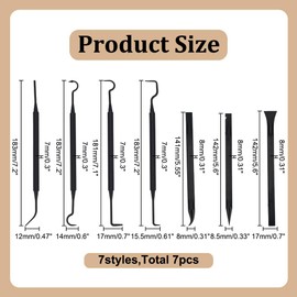 arricraft 7 Pcs Black Non-Marring Pick and Pry Bar Set, Professional Electronics Opening Pry Tool Repair Kit with Metal Spudger Non-Abrasive Nylon Spudgers for Cellphone Laptops Tablets