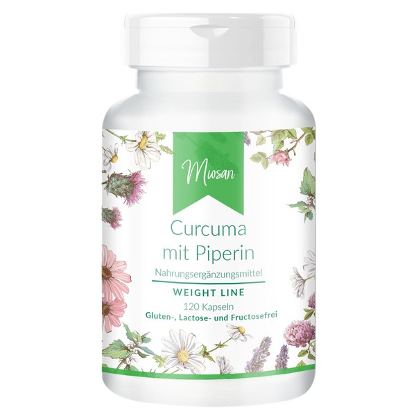 Curcuma with Piperine - Weight Line - 120 Capsules -