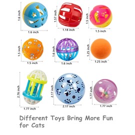 HEUHAI 15-Piece Cat Toy Set, Safe & Sturdy (1.5'' - 2.2'')