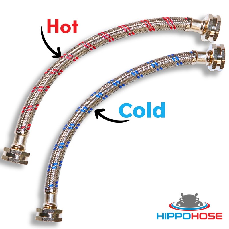 Short Washing Machine Hoses (1FT) - OCT Connect for Easy