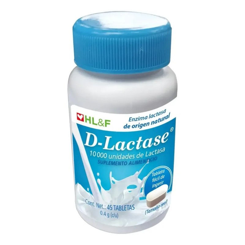 Suplemento Alimenticio D-lactase 45 Tabletas