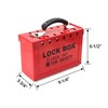 QWORK Portable Lockout Tagout Box, Group Safety Lock Box with