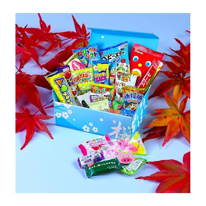 Sakura Box Japanese Snacks & Candy 30 Piece Dagashi Set