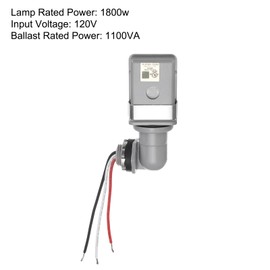 MECCANIXITY JL-118A 120-Volt Swivel and Stem Mount Thermal Photocontrol, Automatic Light Sensor for Channel and Porch Lighting Use, Grey