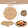 Woven Placemats, 6PCS Rattan Placemats, 30cm Handmade Weave Placemat, Natural