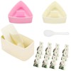 4Pcs Onigiri Mould Set,Portable Onigiri Mold Bring Rice Spoon Wrapper