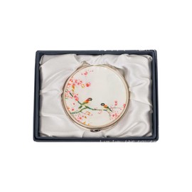 February Mountain Mother of Pearl Compact Mirror – Dual Magnification Gift for Women, Mom, Sister – Birthday or Christmas Idea (1, Spring Whispers)