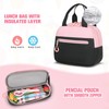 Bevalsa School Backpack for Girls, Bookpack with Bento Lunch Box,