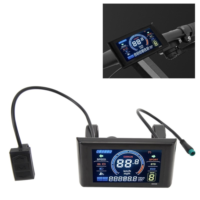 Electric Bicycle S966 LCD Display Panel 24‑72V Easy To Install